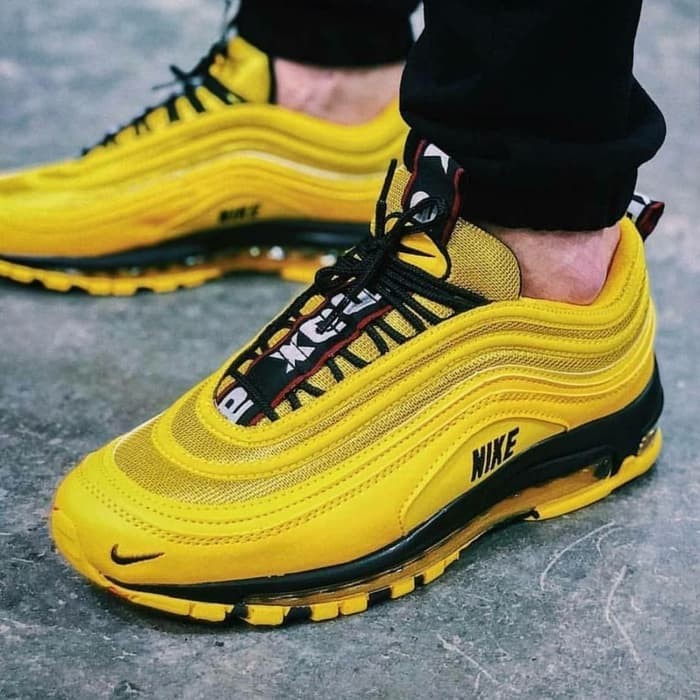 air max 97 bright citron on feet