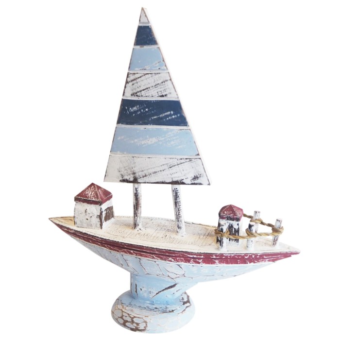 Jual Mitta hiasan  dekorasi meja pajangan perahu kapal 