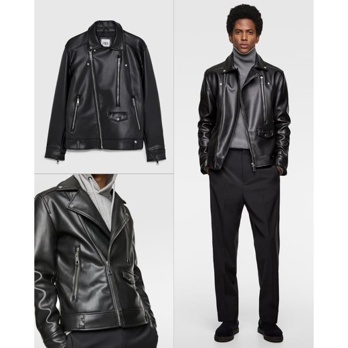 Jual Zara Men Biker Faux Leather Jacket Jaket Kulit Pria Motor H M Suede Hm Jakarta Barat Pp Preloved Tokopedia