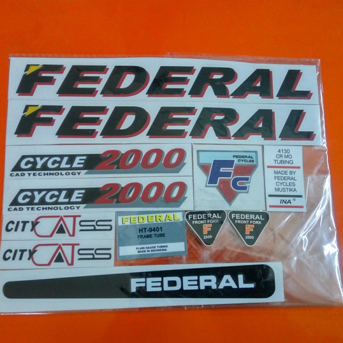 Paling Baru Stiker Sepeda Federal City Cat