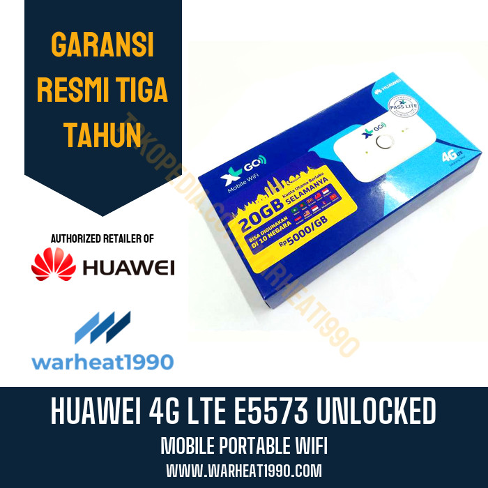 Jual Huawei E5573 Mifi Unlock XL GO IZI FREE 20Gb Wifi ...