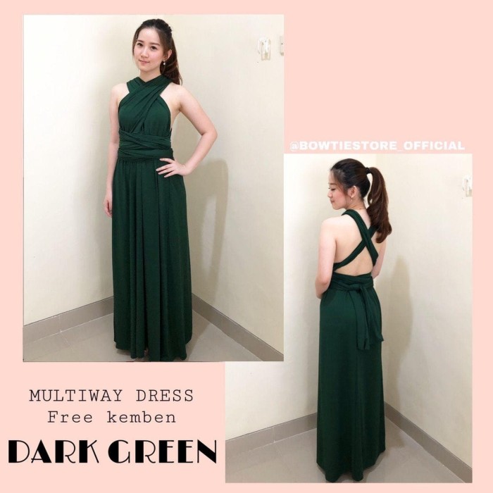 dark green multiway dress
