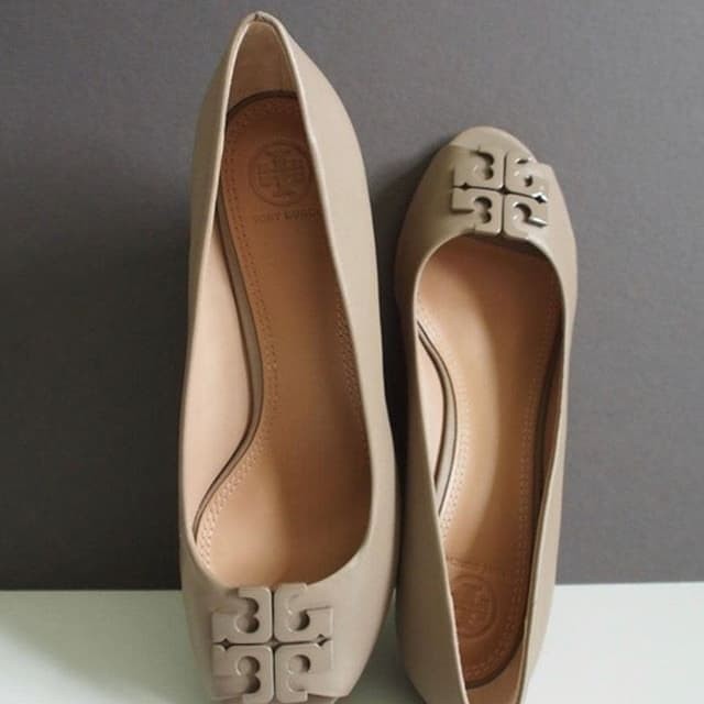 tory burch lowell peep toe wedge