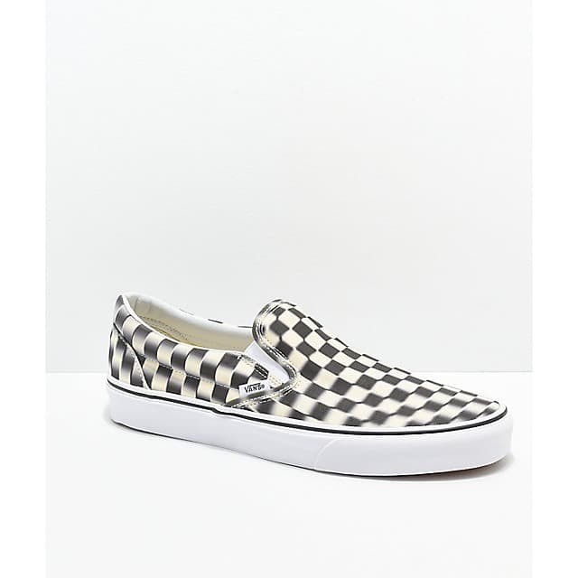 vans blurred checkered
