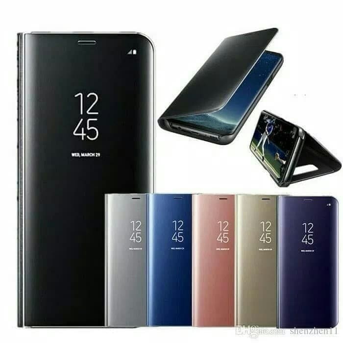 Foto Produk Oppo A7 / A5S Flip Mirror Case Sarung Clear View Standing Casing Cover dari Indo Smart Acc