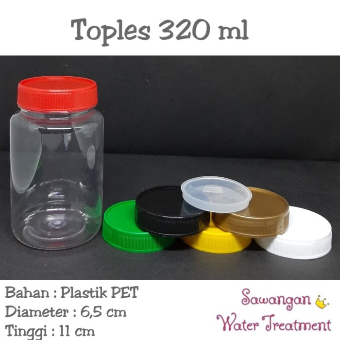 Jual Toples Plastik 320 ml / Toples Sambal / Toples Bumbu / Toples