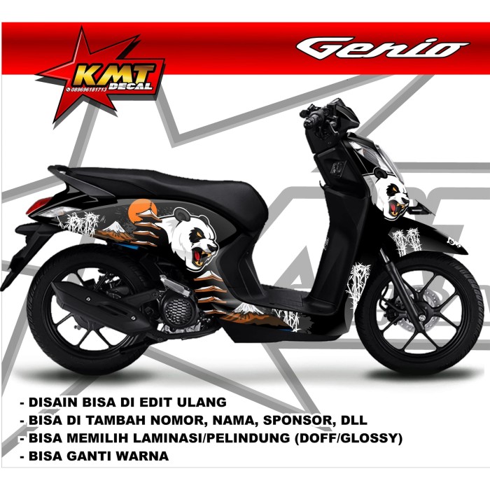 Jual Decal Sticker Stiker Aksesoris Body Motor Honda Genio Panda