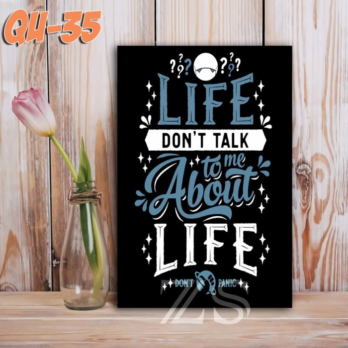 Jual HIASAN  DINDING POSTER  KAYU QUOTES KATA WALL DECOR 