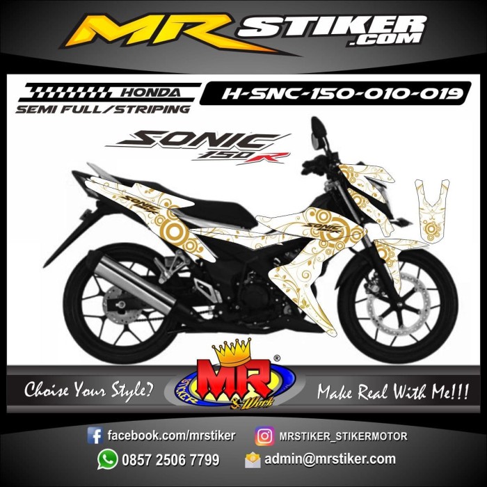 Jual Stiker Motor Decal Honda Sonic 150r Grafis Elegan Dan