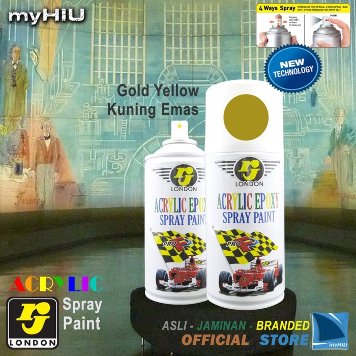 Jual Cat Semprot Kuning Emas 300 cc Gold Yellow Spray Jual Cat Semprot Kuning Emas 300 cc Gold Yellow Spray