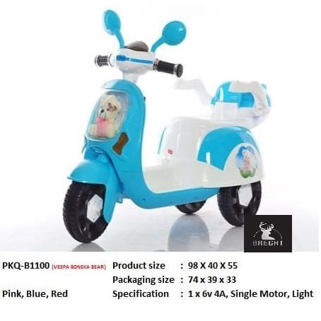Jual GOSEND GRAB Mainan  anak motor aki  vespa  pkq 