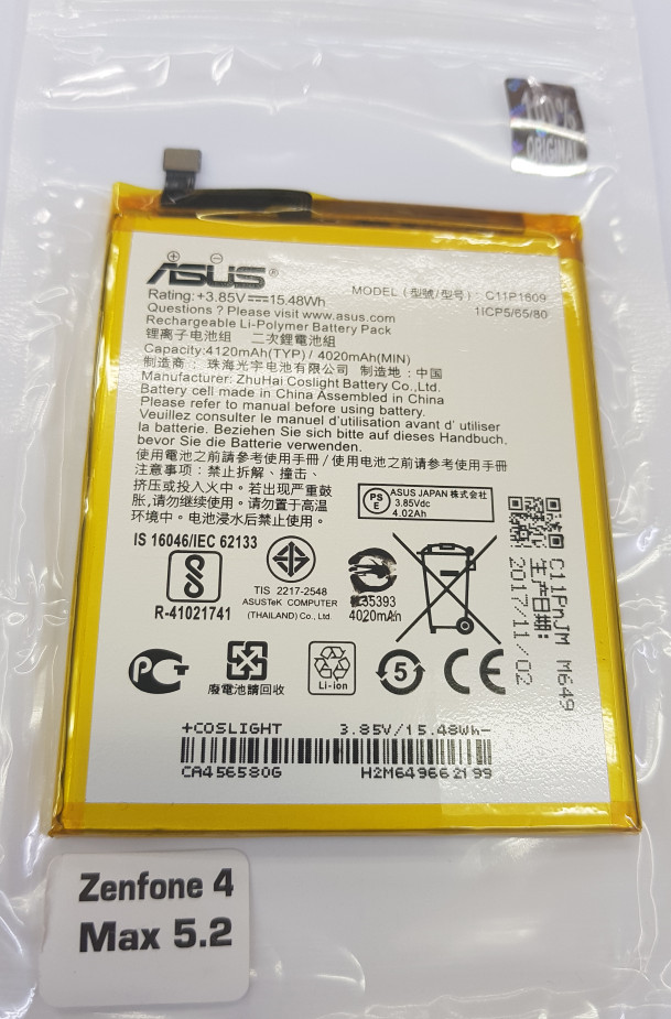 Jual Baterai Battery Asus Zc5kl Zenfone 4 Max Pro 5 2 Original C11p1609 Kota Medan W A Sparepart Tokopedia