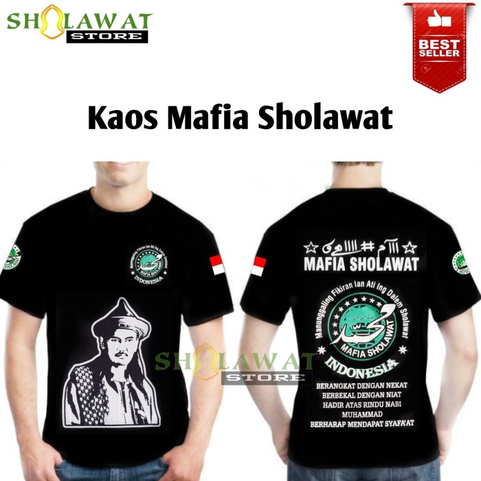 Jual Kaos Mafia Sholawat Mafish Gus Ali Gondrong M Kab