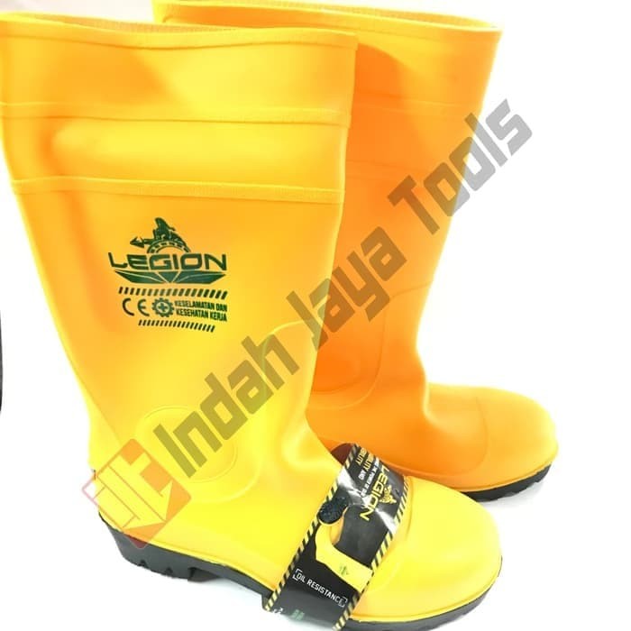 Jual Sepatu  Boot  Safety LEGION  PVC Kuning Rainboot 