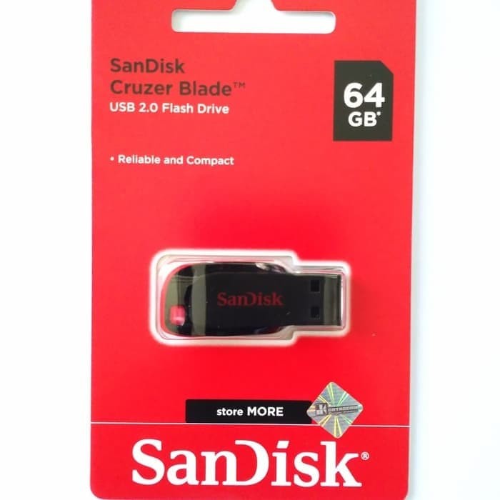 Jual ORIGINAL SANDISK FLASHDISK 64GB CRUZER BLADE CZ50 USB FLASH DISK