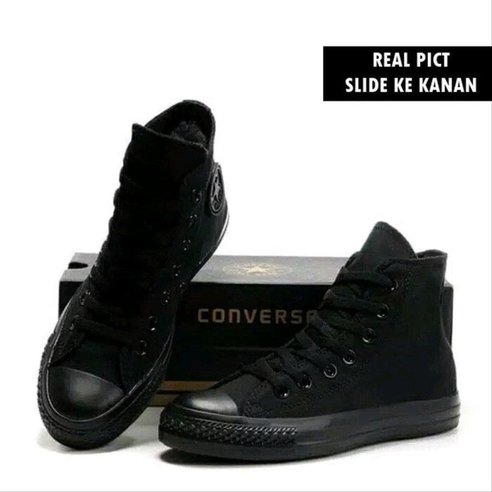 sepatu all star full black