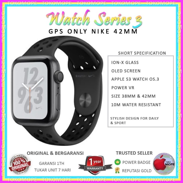 apple watch series 3 gps 42mm nike