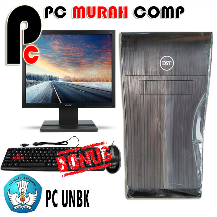 Jual KOMPUTER PC CPU RAKITAN MONITOR 19inch untuk UNBK 
