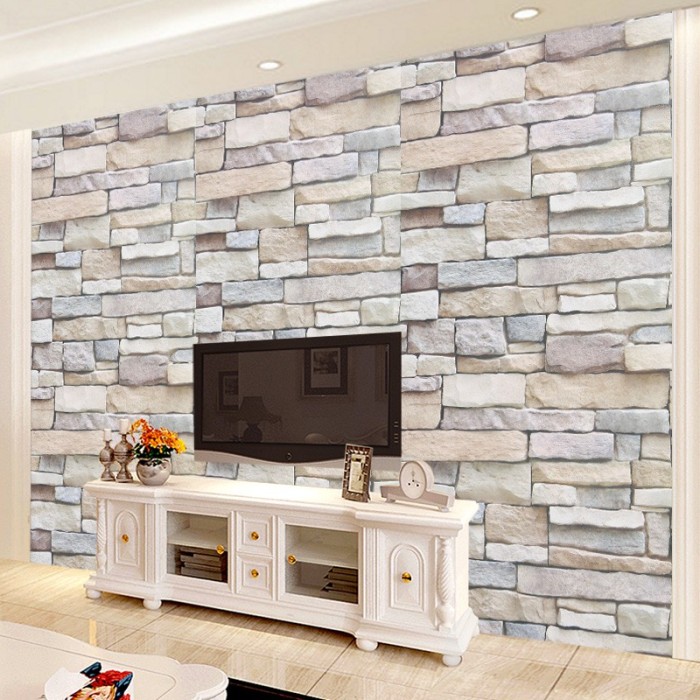 Jual Wallpaper wallpaper perekat sofa dinding latar belakang TV ruang 