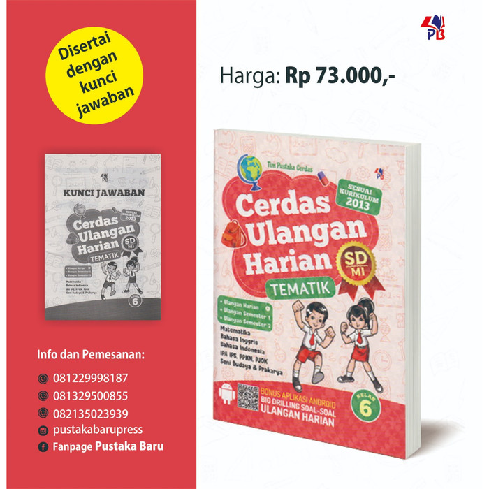 Jual Buku Sd Kelas 6 Cerdas Ulangan Harian Tematik Kelas 6 Sd Mi Jakarta Pusat Almira Utama Tokopedia