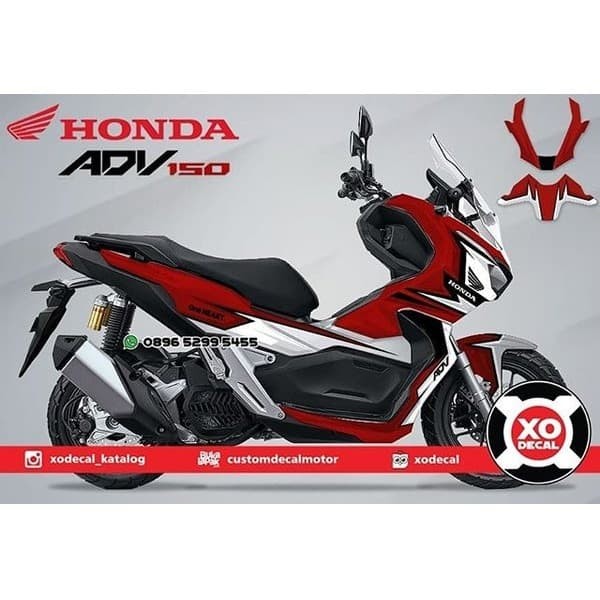 Jual DECAL STICKER HONDA ADV 150 RED SIMPLE DESIGN - Kab ...