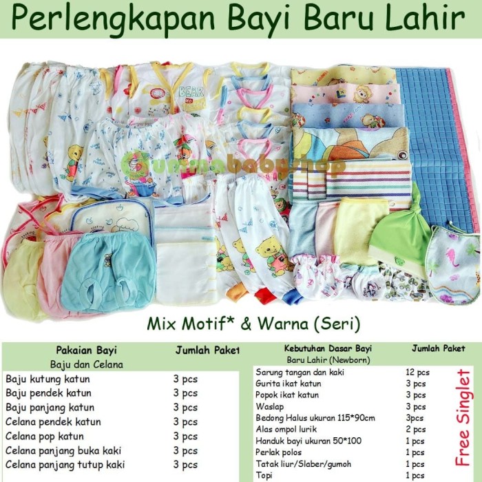 Jual Paket Baju  Bayi  Baru  Lahir  dan Perlengkapan Mandi 