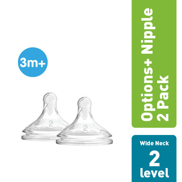 Jual Dr. Brown's Level 2 Silicone WideNeck "Options+" Nipple, 2Pack