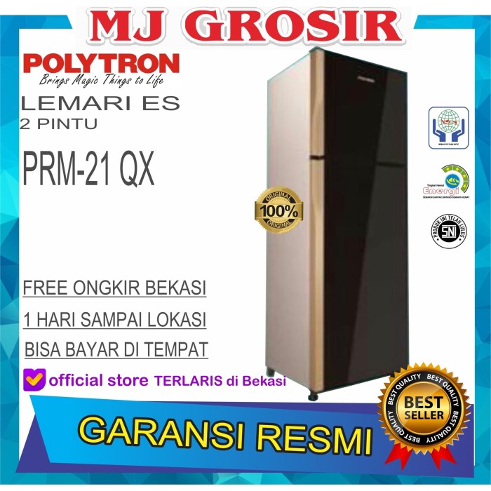 Jual KULKAS POLYTRON  PRM 21  QX LEMARI  ES 2 PINTU PRM21QX 