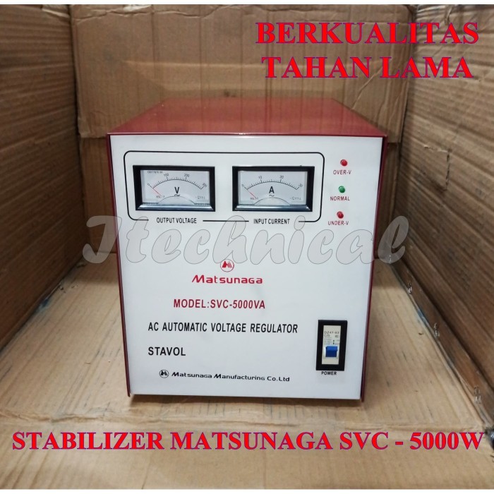 Jual Stavolt SVC 5000W Matsunaga / Stabilizer SVC 5000VA MTS / 5000 ...