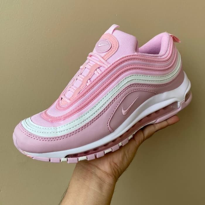 womens pink and white nike air max