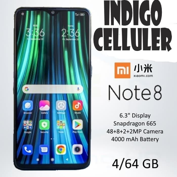 Jual Xiaomi Redmi Note 8 4/64 GB Garansi Resmi TAM - Biru