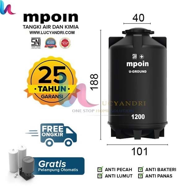 Jual Harga Tangki Air MPOIN PLUS 1200 Tanam Pendam Toren ...