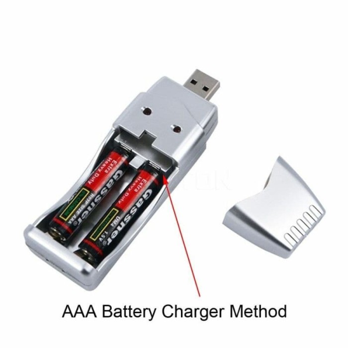 Jual Portable Charger Baterai Battery AA / AAA x 2 USB