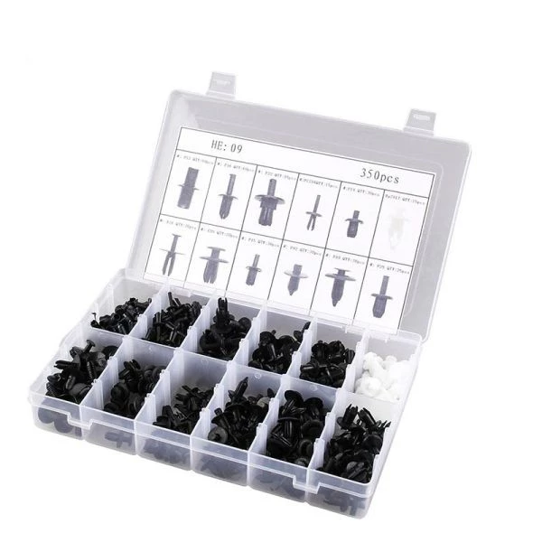 350 Pcs 12 Size Car SUV Push Pin Rivet Clips Door Fenders Bumper Panel Fastener