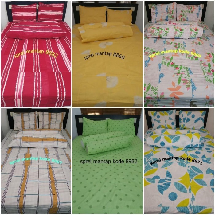 Jual sprei perca My Love uk 100x200 bahan katun CVC Kota