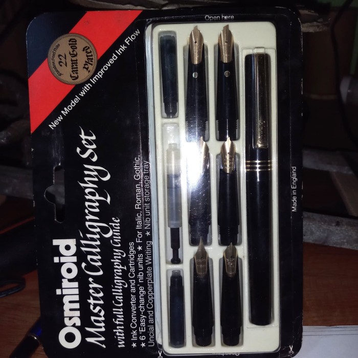 VINTAGE OSMIROID INK PEN 2 NIBS OSMIROID FOUNTAIN PEN NEW CALLIGRAPHY PEN