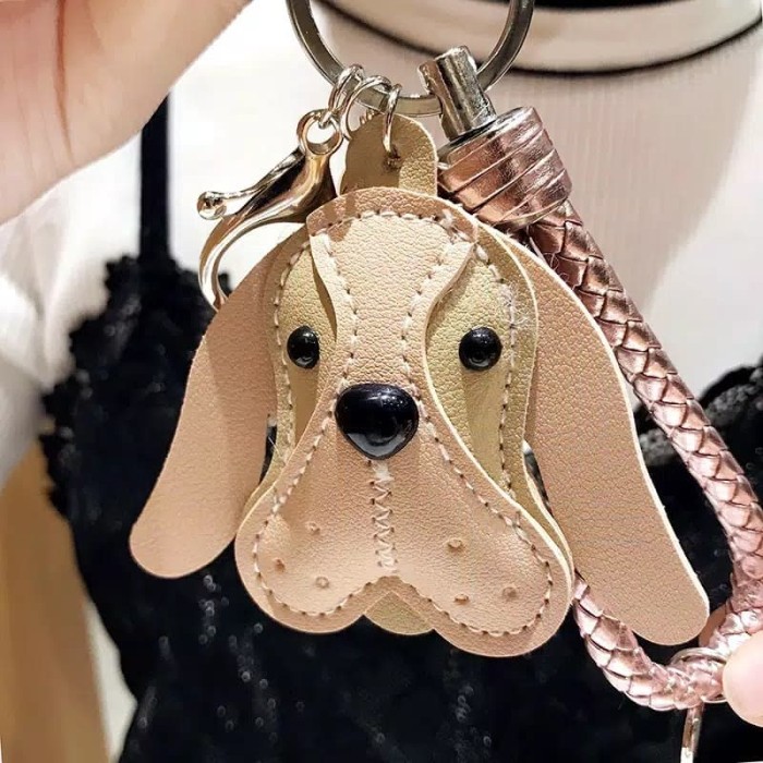 1 count Assorted Squishies Soft Puppy Bread Keychain