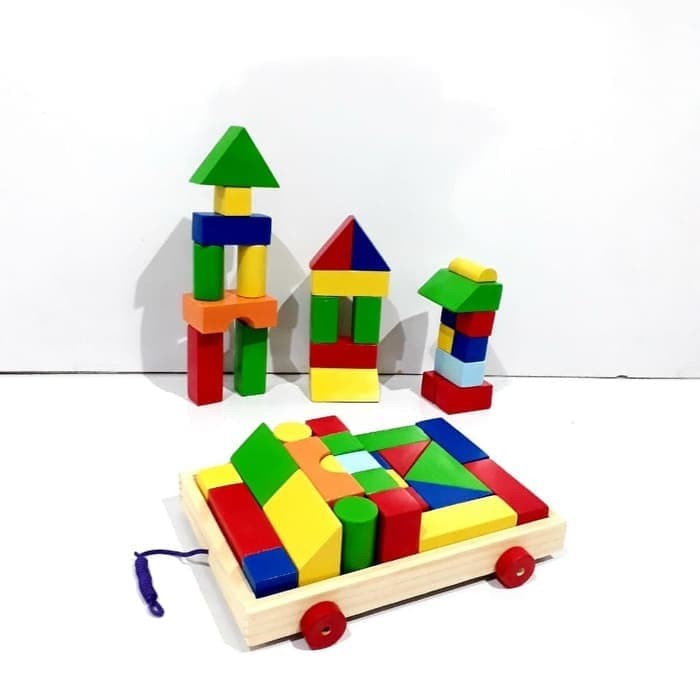 Foto Produk Mainan edukasi anak Puzzle kayu Mobil Block/Wooden block car dari AUTO KID II