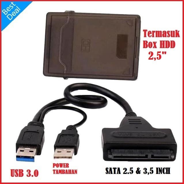 Jual USB 3.0 To SATA CABLE HDD CONVERTER Cabang Box