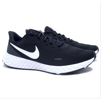 Promo Sepatu  Running Nike  Revolution  5  Black White 