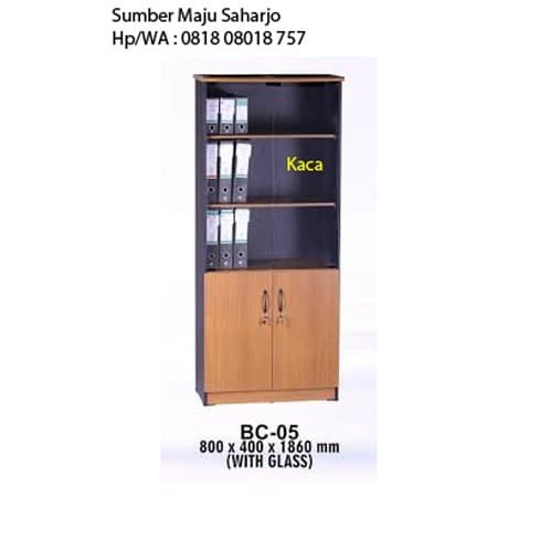 Jual Lemari Buku KACA Kayu File Arsip Rak Odner 1 2 KACA Jual Lemari Buku KACA Kayu File Arsip Rak Odner 1 2 KACA