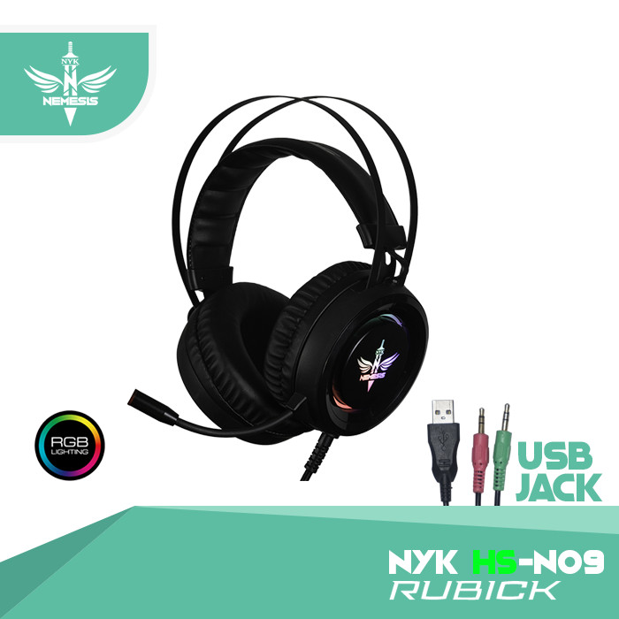 Jual Headset Gaming RGB NYK Rubick HS - N09 - Jakarta