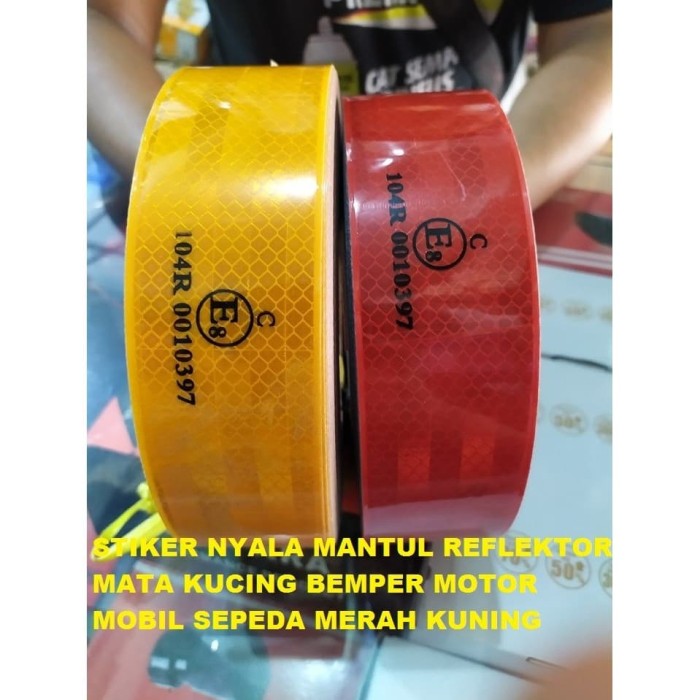 Jual STIKER  NYALA  MANTUL REFLEKTOR MATA KUCING BEMPER 