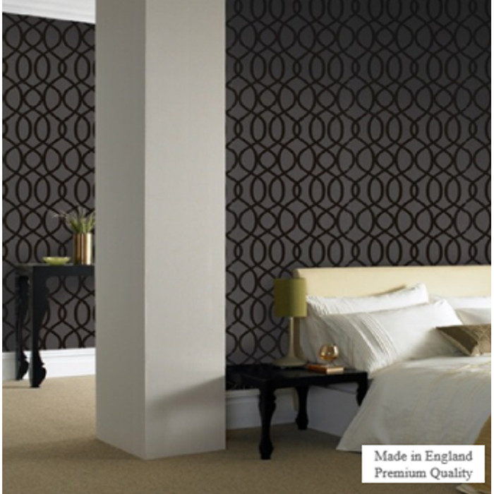 Jual Wallpaper  Dinding Graham Brown Import 3D  Black Grey 