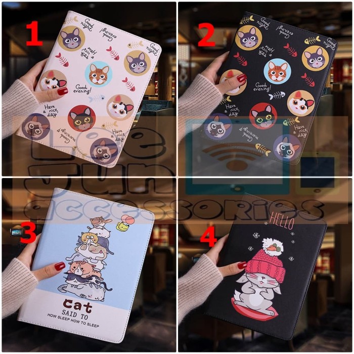 Jual iPad Mini 1/2/3 Luxury Cat Cartoon NW Smart Flip