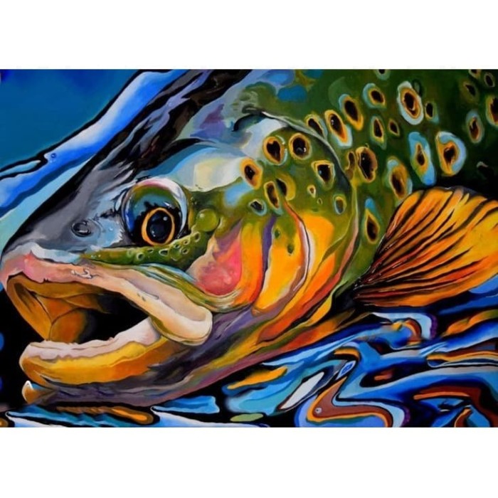 Jual Lukisan Kanvas Binatang Ikan 100x120 Cm 7oa Kab Gianyar Jendela Ubud Painting Tokopedia