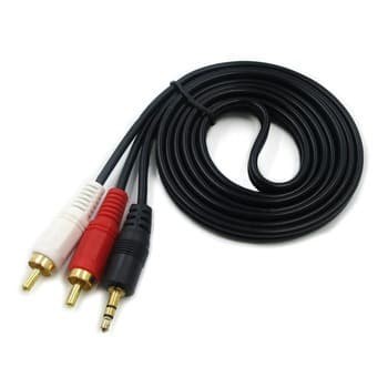 Jual Kabel Aux Audio Jack 3.5 mm to RCA x2 Gold Plated 1.5