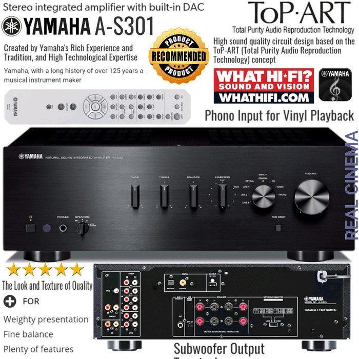Jual Yamaha A-S301 Integrated Amplifier With DAC Direct Symmetrical ...