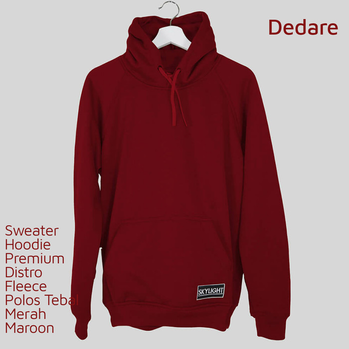 sweater hoodie merah maroon