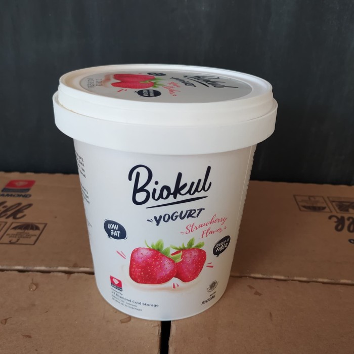 Jual Biokul Yogurt Stirred Strawberry 1Liter Kota Depok Bunbie es